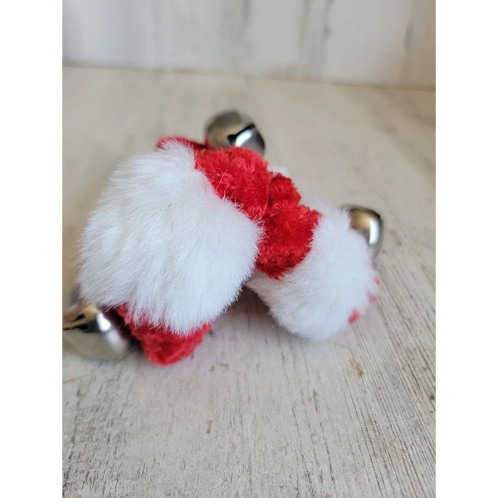 Unique peppermint Bell dog cat scrunchy hair tie pet collar Xmas unique animal